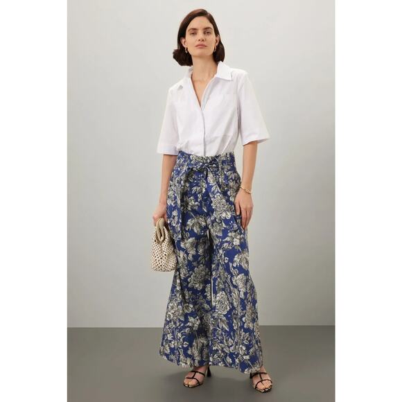 Adam Lippes Pants - Adam Lippes x RTR Floral Cropped Trousers